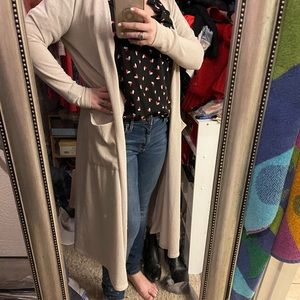 LulaRoe Sarah Sarah tan/taupe long cardigan